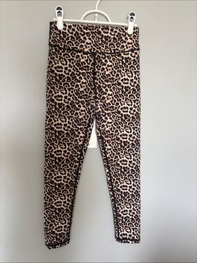 ZYIA Leopard Print Leggings - Tan & Black